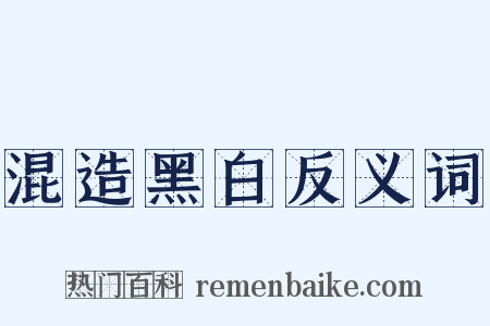 混造黑白反义词是什么意思的图片